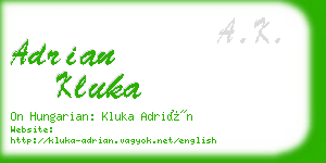 adrian kluka business card